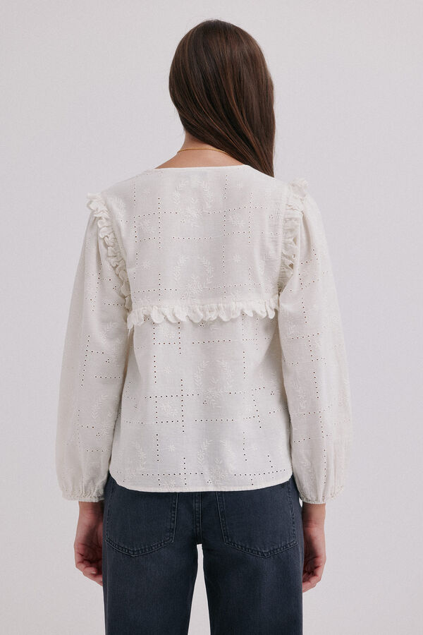 Hoss Intropia Celia. Blusa rom&aacute;ntica Marfil