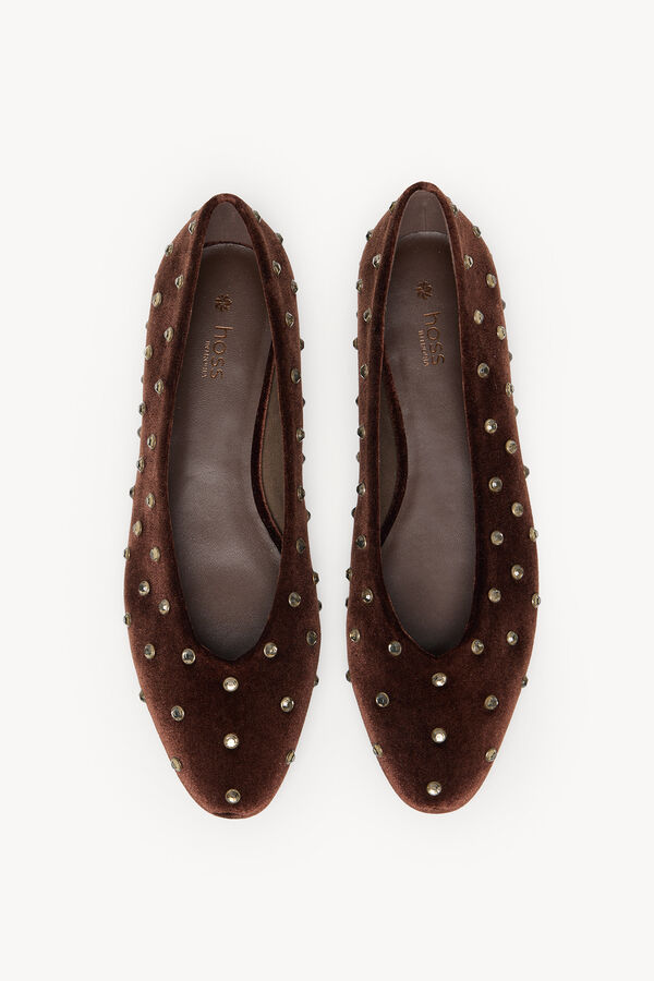 Hoss Intropia Martina. Bailarinas con cristales Marron oscuro