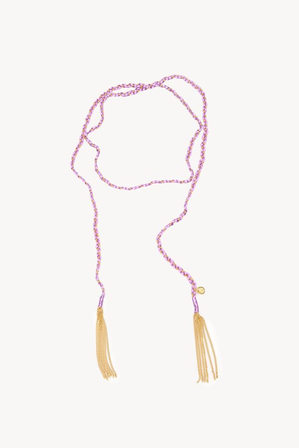 Hoss Intropia Nicole.Collar largo cadena trenzada Dorado