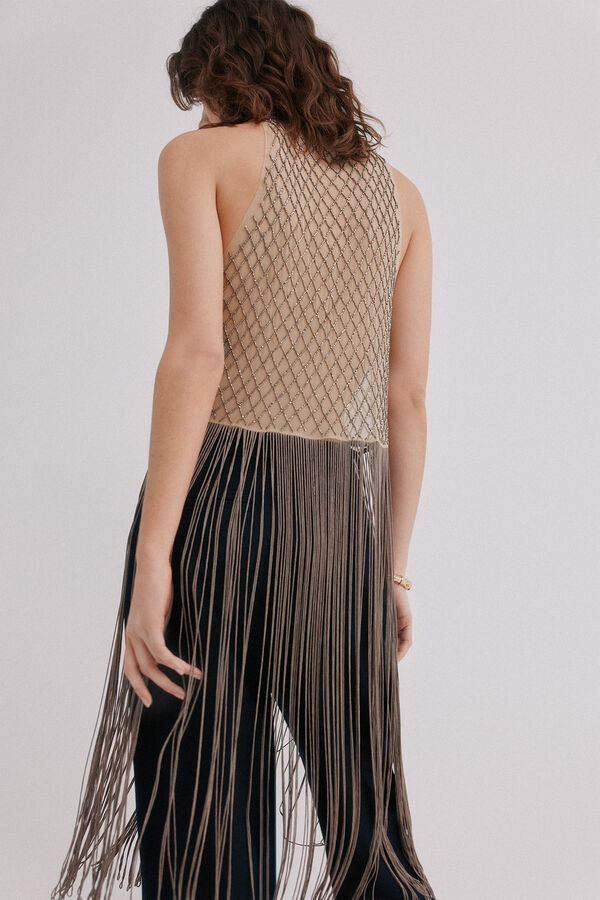 Hoss Intropia Cindy. Top con abalorios Marfil