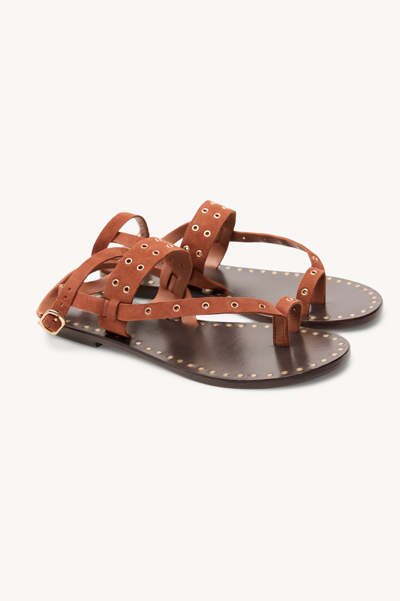 Hoss Intropia Miren. Sandalias de ante con tachas
