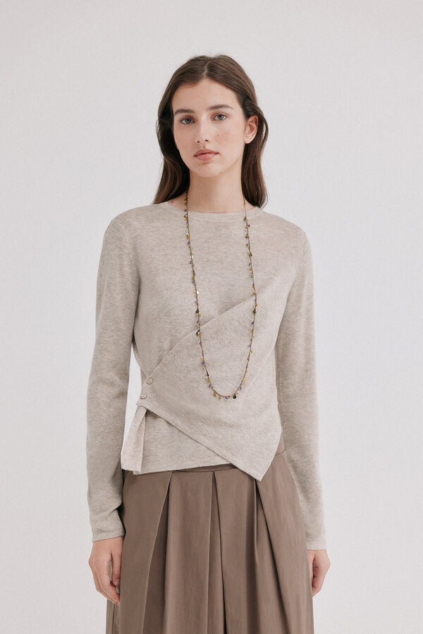Hoss Intropia Isolde. Jersey cruzado Marfil