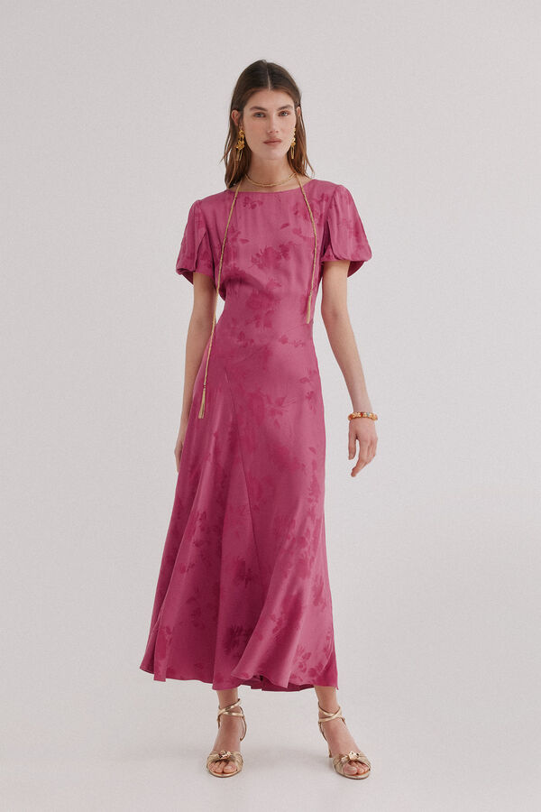 Hoss Intropia Aina. Vestido jacquard Rosa