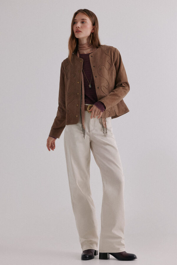 Hoss Intropia Zia. Chaqueta con tachuelas Kaki