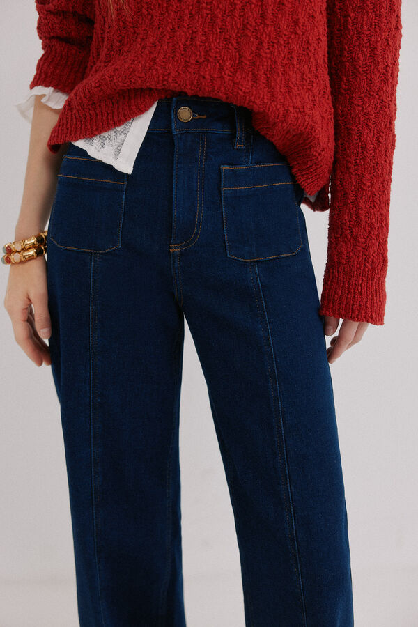 Hoss Intropia Bimba. Vaqueros wide leg Azul marino