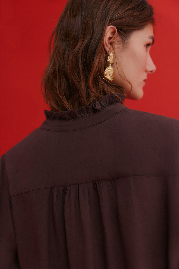 Hoss Intropia Clementine. Blusa manga larga Marron oscuro