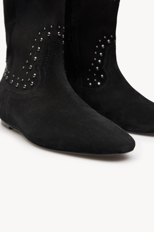 Hoss Intropia Noem&iacute;. Bot&iacute;n de serraje con cu&ntilde;a interior Negro