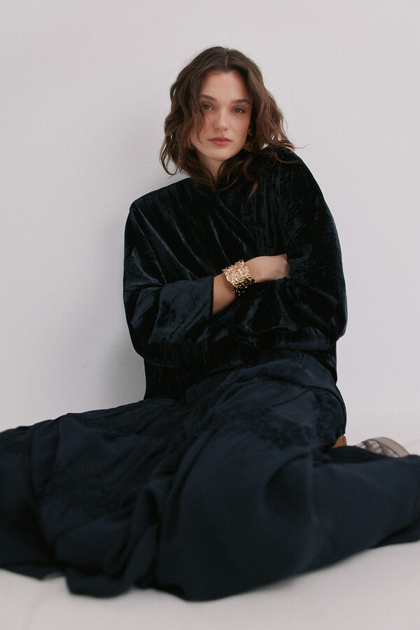 Hoss Intropia Ellen. Chaqueta de terciopelo Negro