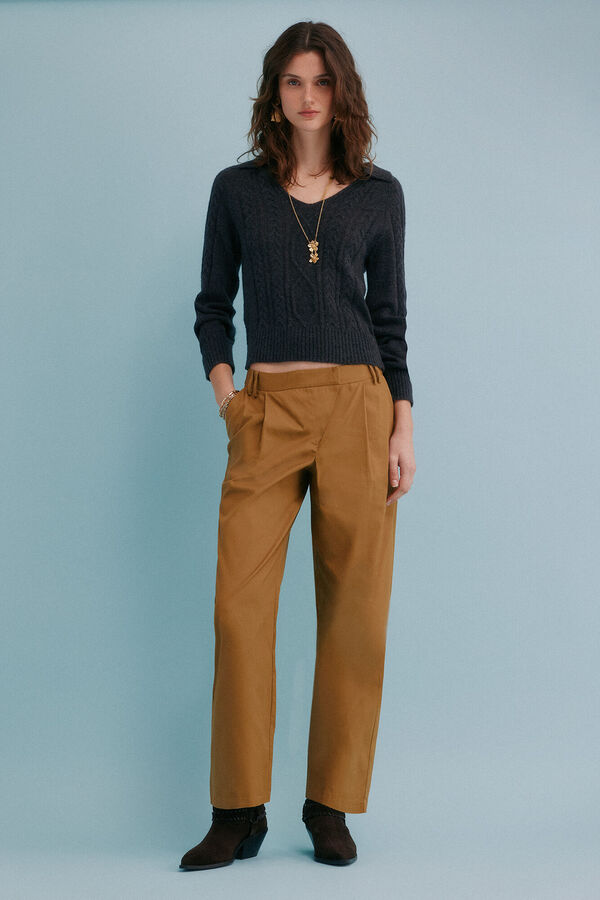 Hoss Intropia Indie. Jersey trenzado Gris