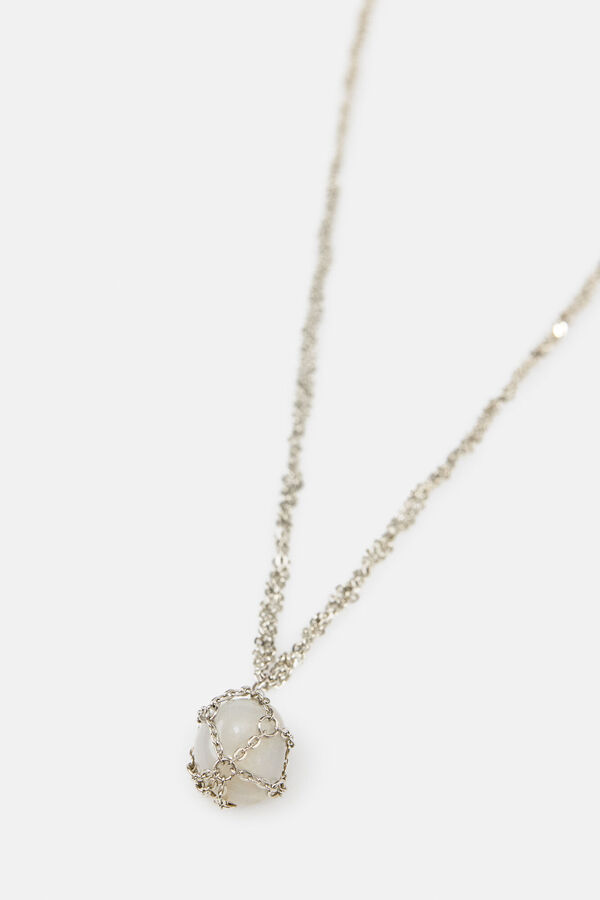 Hoss Intropia Luz. Collar con piedra natural Gris