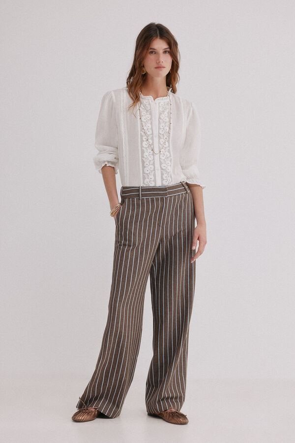 Hoss Intropia Caridad. Blusa rom&aacute;ntica Marfil