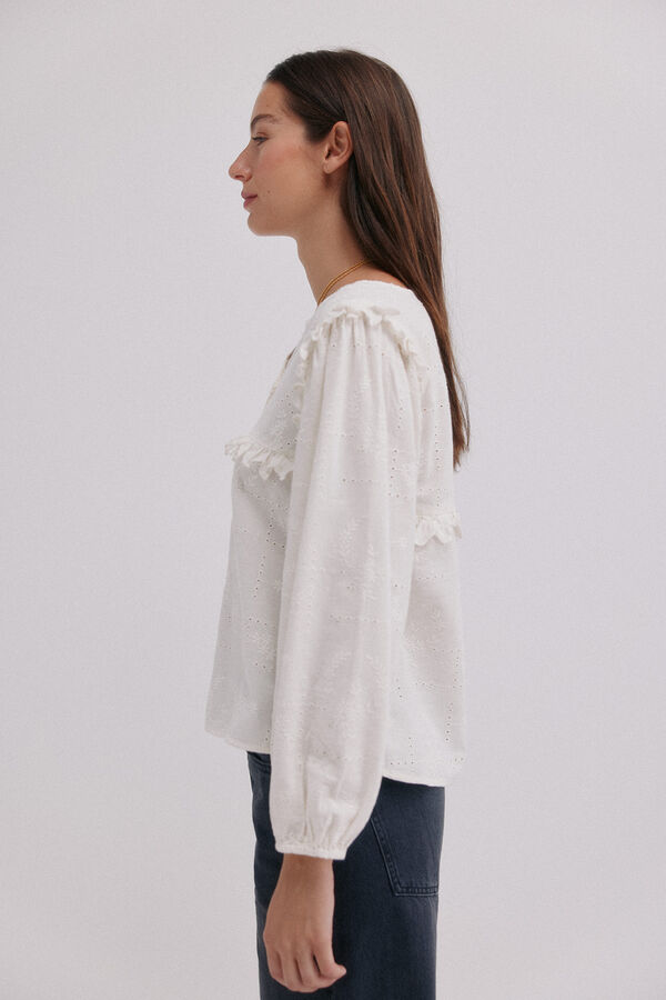 Hoss Intropia Celia. Blusa rom&aacute;ntica Marfil