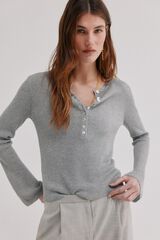 Hoss Intropia In&eacute;s. Top de punto canal&eacute; Gris