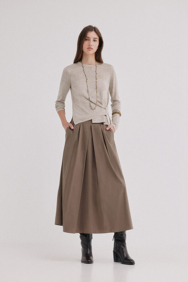Hoss Intropia Isolde. Jersey cruzado Marfil