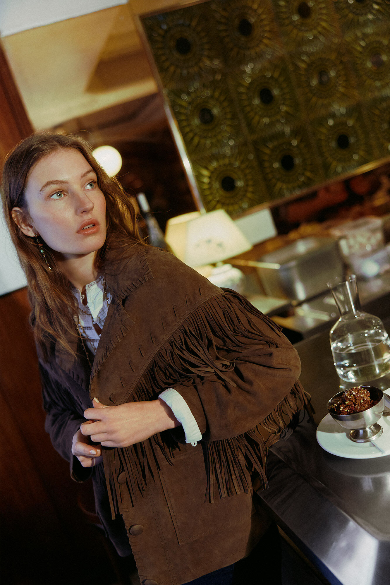 Hoss Intropia F&aacute;tima. Chaqueta flecos