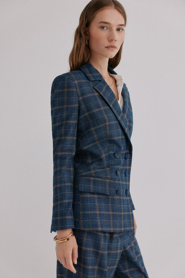 Hoss Intropia Elvira. Blazer cuadros Azul marino