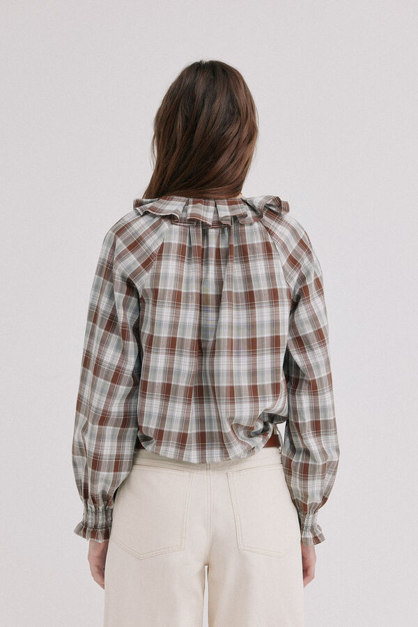 Hoss Intropia Celsa.Blusa cuadros Azul