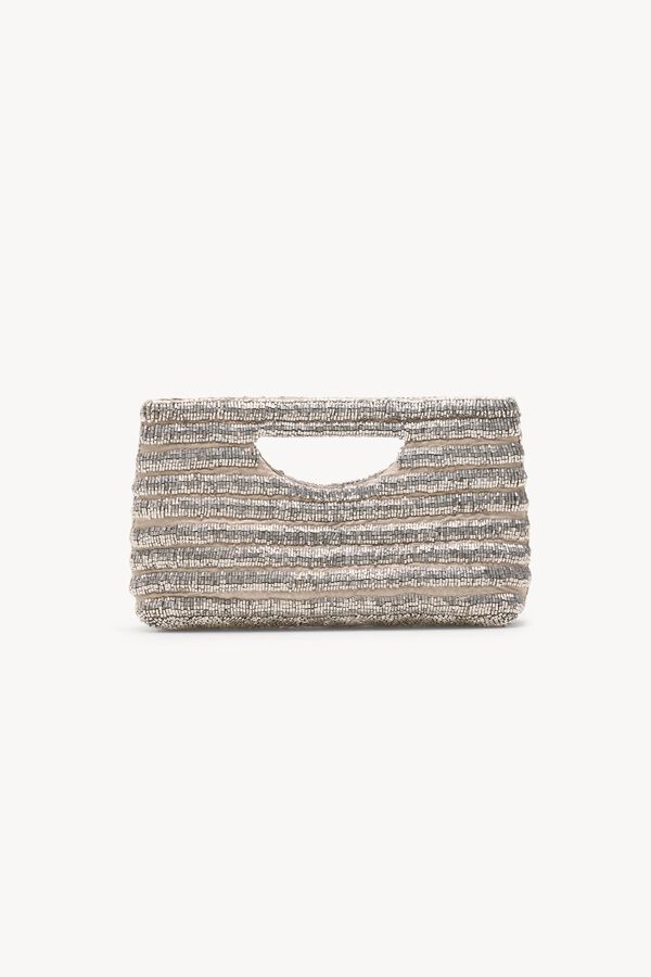 Hoss Intropia Nina. Bolso de mano abalorios Gris