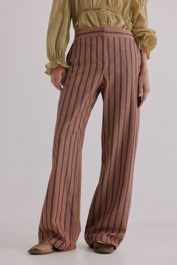 Hoss Intropia Phoebe. Pantal&oacute;n a rayas Lila