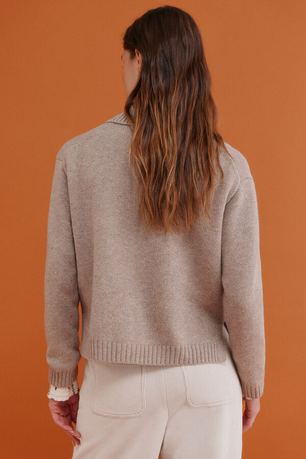 Hoss Intropia Itziar. C&aacute;rdigan con bolsillos Beige