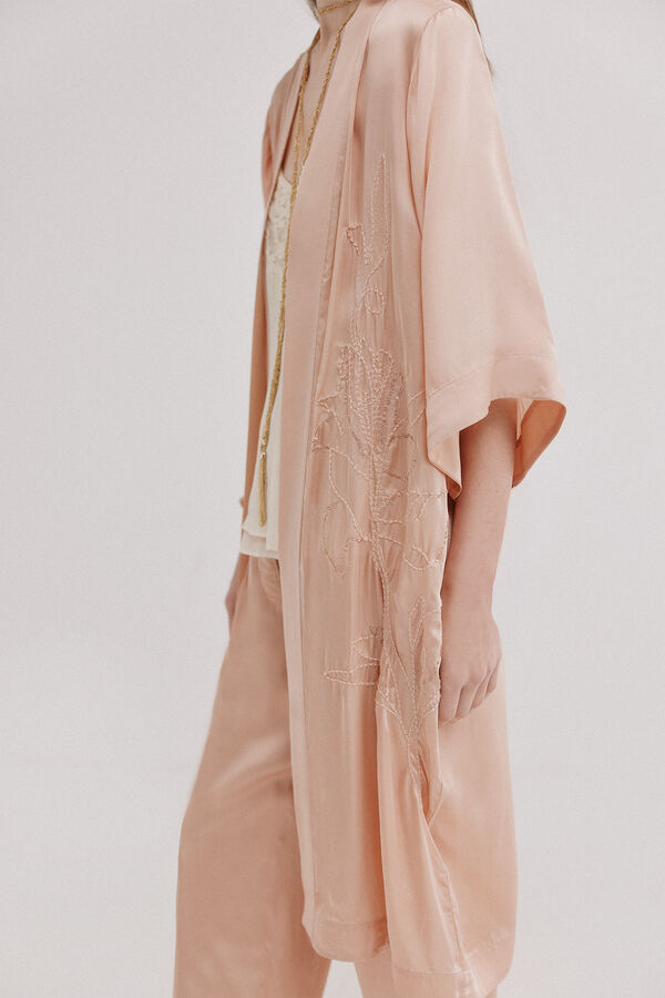 Hoss Intropia Elora. Kimono flu&iacute;do satinado Rosa