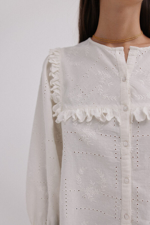 Hoss Intropia Celia. Blusa rom&aacute;ntica Marfil