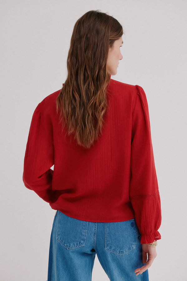 Hoss Intropia Caridad. Blusa rom&aacute;ntica rojo