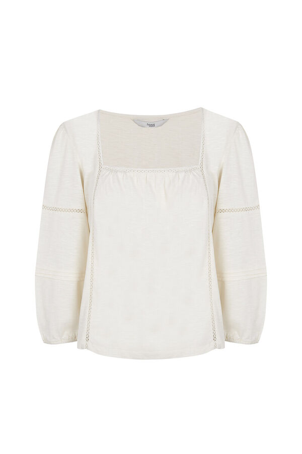 Hoss Intropia Miranda. Blusa rom&aacute;ntica Beige