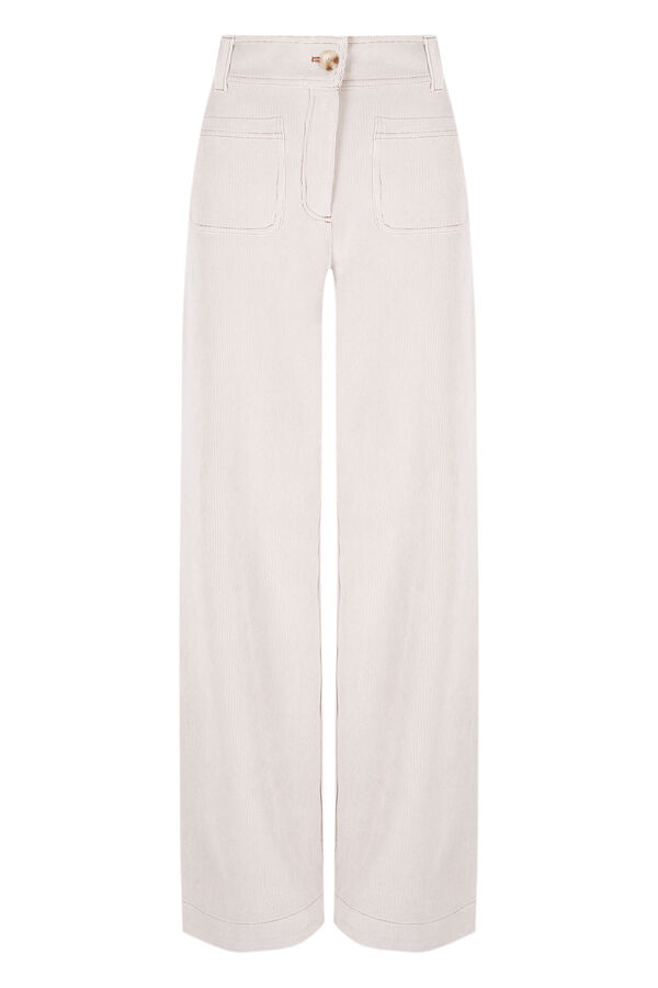 Hoss Intropia Payton. Pantal&oacute;n de pana Marfil