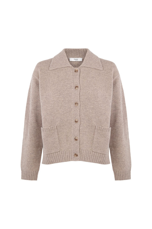 Hoss Intropia Itziar. C&aacute;rdigan con bolsillos Beige