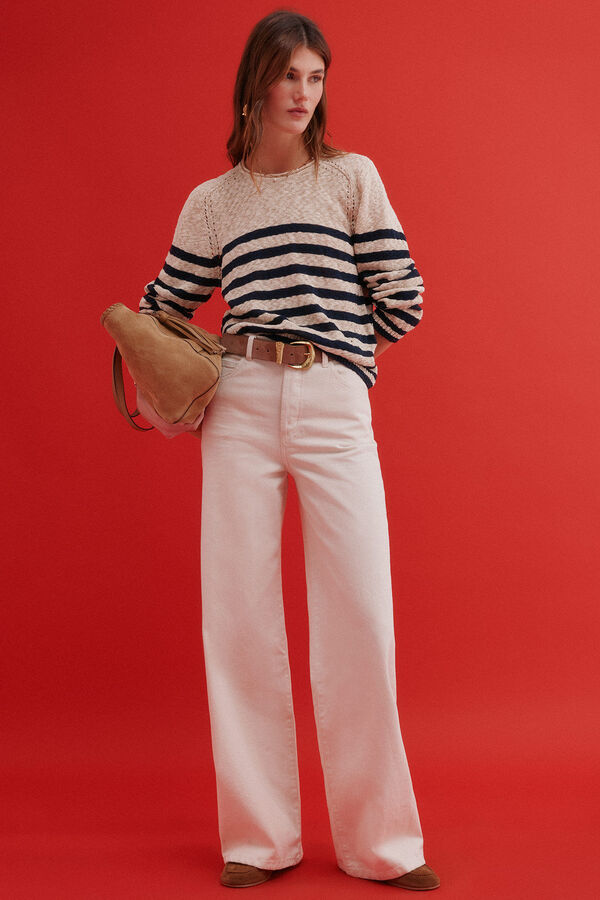 Hoss Intropia Ism&eacute;rie. Jersey a rayas Azul marino