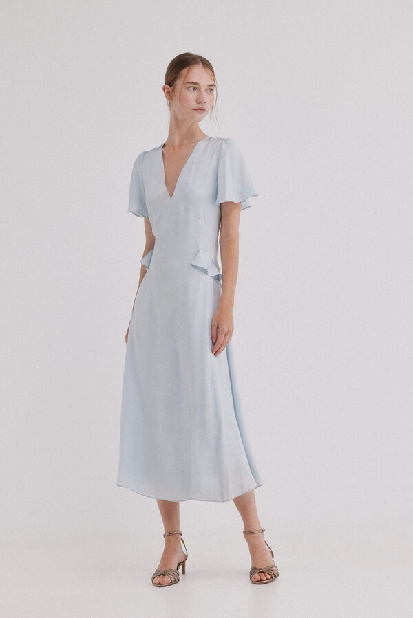 Hoss Intropia Alesha. Vestido jacquard Azul