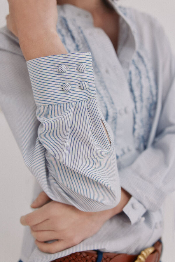 Hoss Intropia Carmen. Blusa manga larga Azul