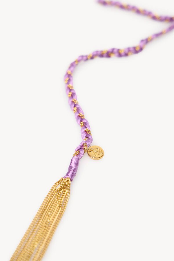 Hoss Intropia Nicole.Collar largo cadena trenzada Dorado