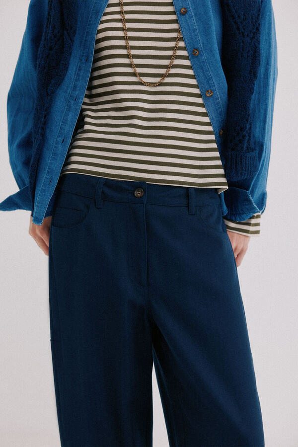 Hoss Intropia Praisa. Pantal&oacute;n de espiga Azul marino