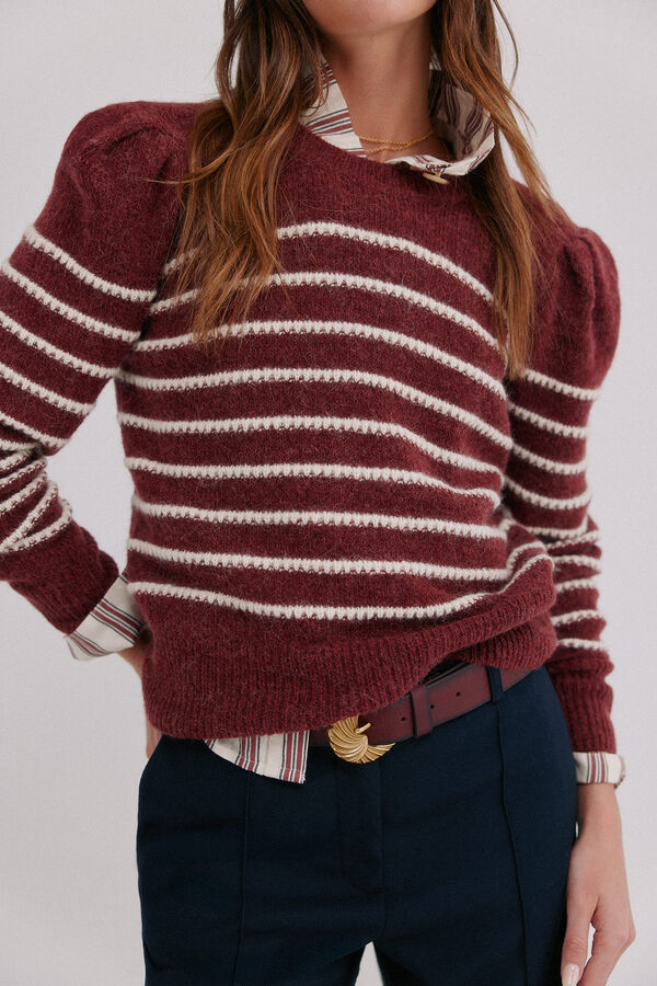 Hoss Intropia Ninnette. Jersey a rayas Granate