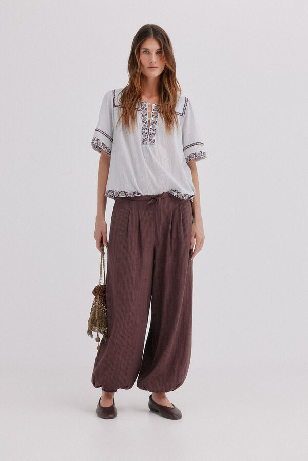 Hoss Intropia Phoebe. Pantal&oacute;n bombacho Marron