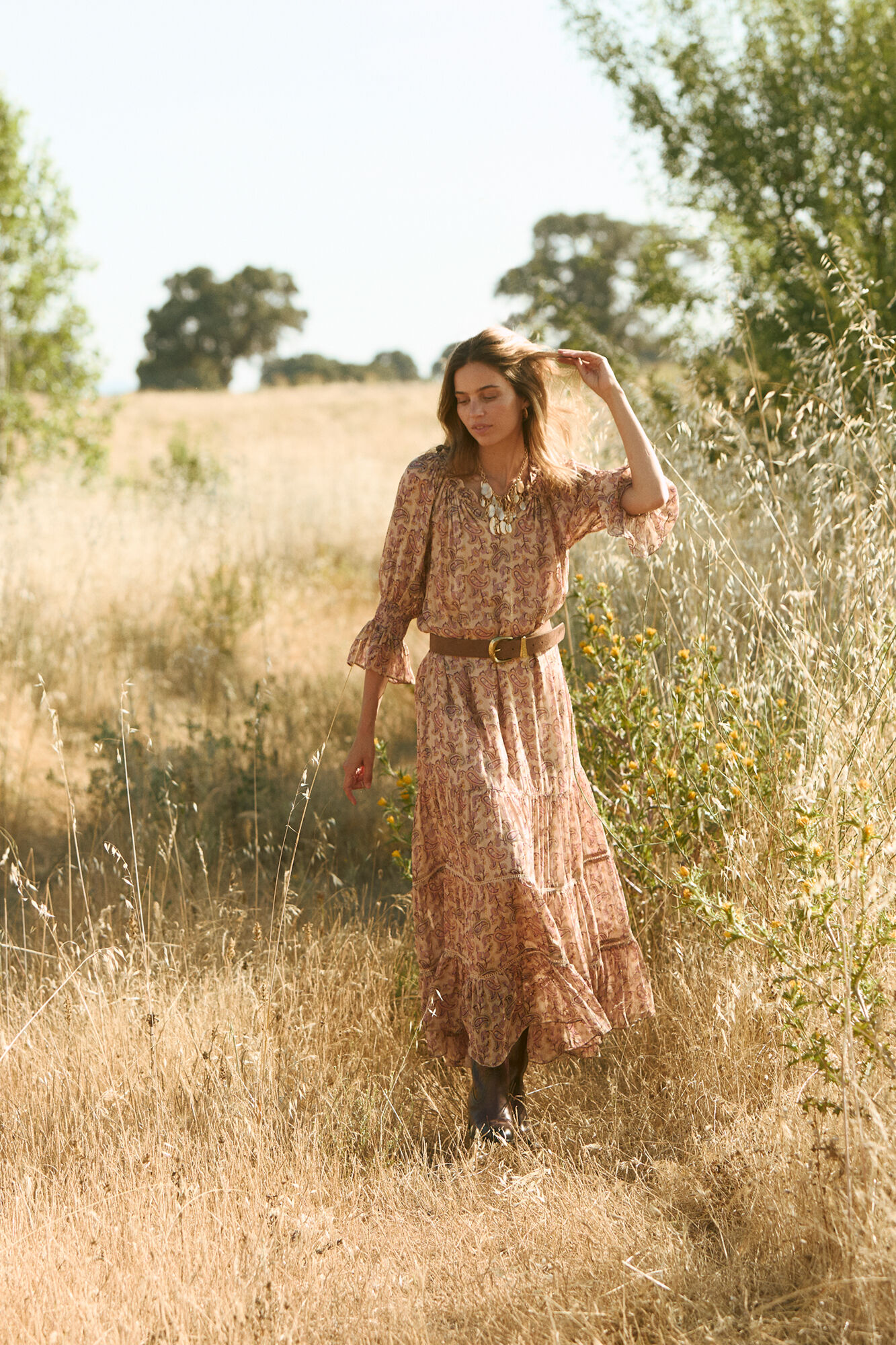 Hoss Intropia Lidia. Vestido estampado paisley