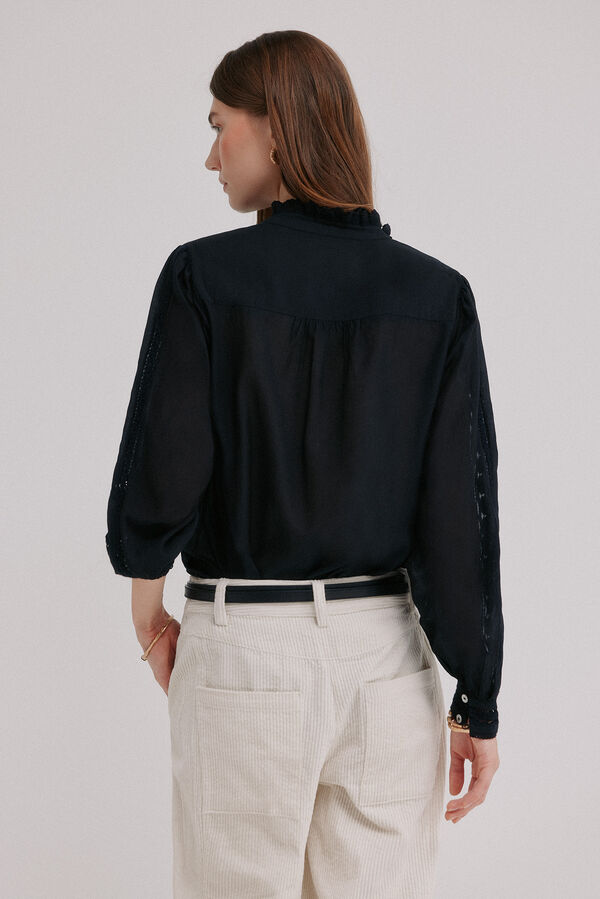 Hoss Intropia Celina. Blusa bordada Negro