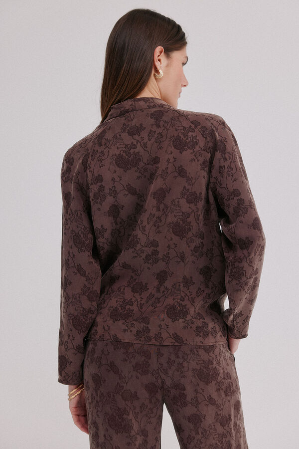 Hoss Intropia Concha. Blusa jacquard Marron
