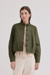 Hoss Intropia Fabia. Chaqueta de piel Kaki