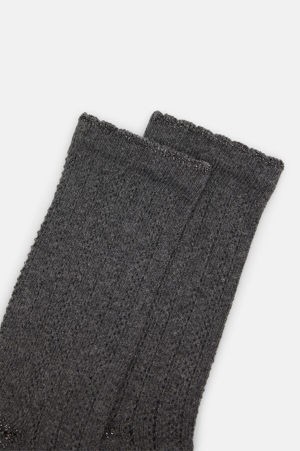 Hoss Intropia Lavinia. Calcetines calados con lurex Gris