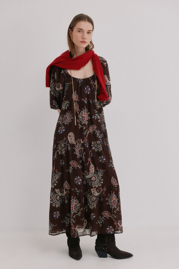 Hoss Intropia Adela. Vestido estampado Estampado Marron