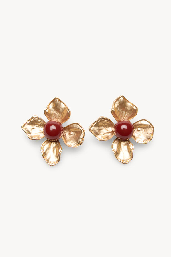 Hoss Intropia Lourdes. Pendientes flor Dorado