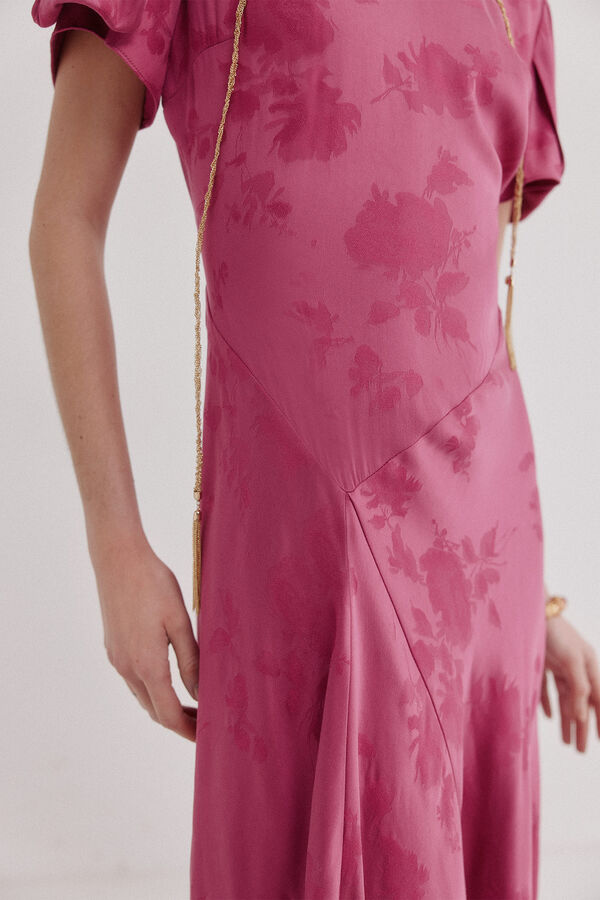Hoss Intropia Aina. Vestido jacquard Rosa