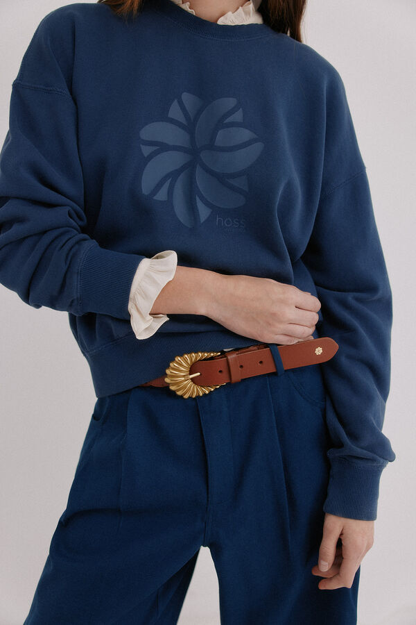 Hoss Intropia M&oacute;nica. Sudadera lavada Azul marino