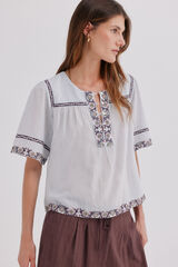 Hoss Intropia Cecile. Blusa flu&iacute;da Azul
