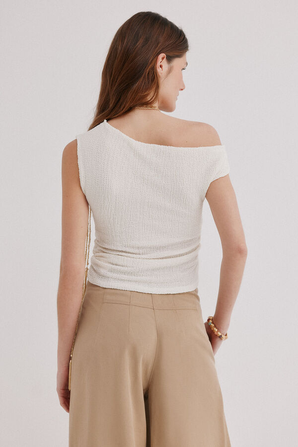 Hoss Intropia Mar&iacute;a. Camiseta asim&eacute;trica Beige