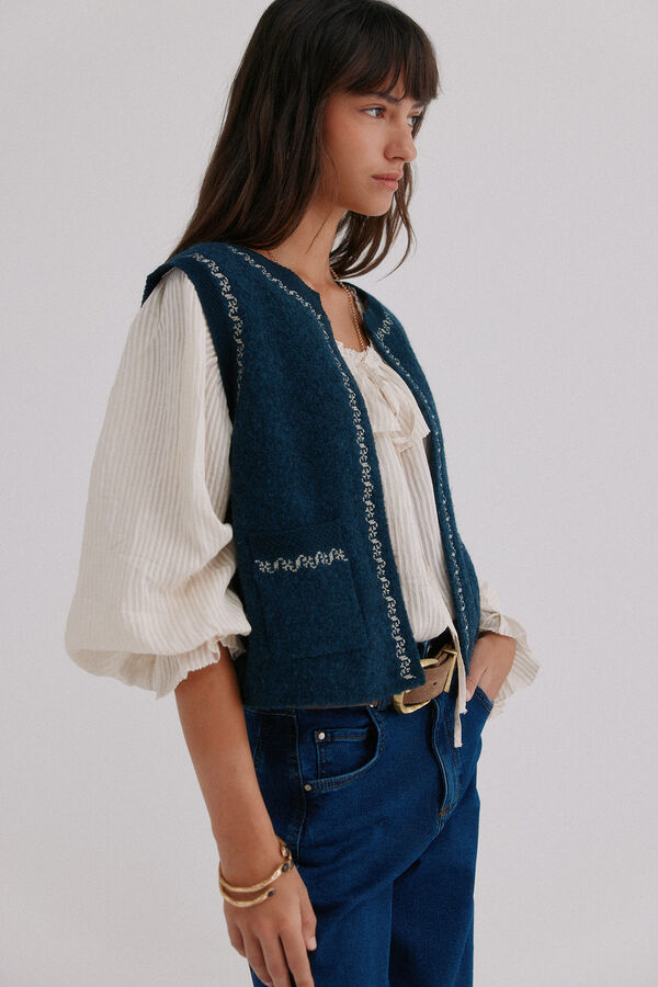 Hoss Intropia Nunzia. Chaleco bordado Azul