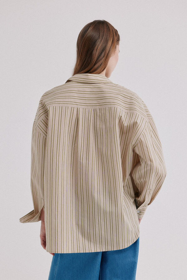 Hoss Intropia Corinna. Camisa de rayas Kaki